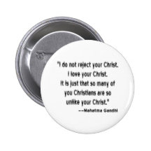 Gandhi on Christians Button