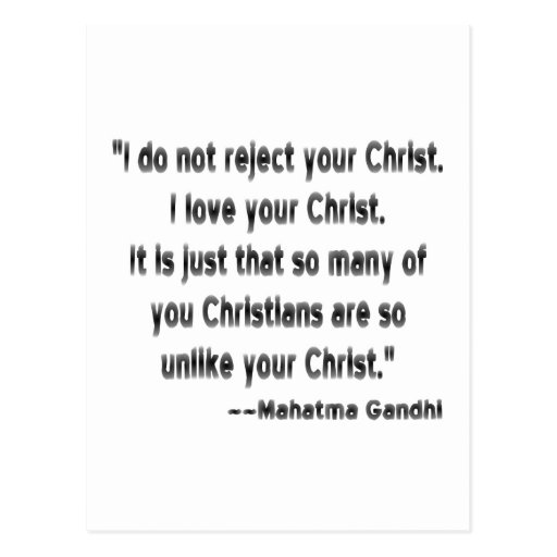 Gandhi on Christians Postcard