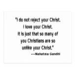 Gandhi on Christians Postcards