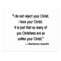 Gandhi on Christians Postcards