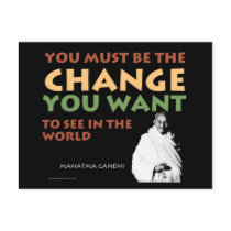 Gandhi Post Card postcards by threesalamanders Gandhi Post Card postcards