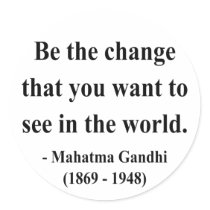 Gandhi Quote 1a Round Stickers
