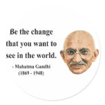 Gandhi Quote 1b Round Sticker