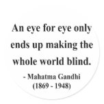 Gandhi Quote 3a Round Sticker