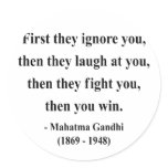 Gandhi Quote 5a Round Sticker