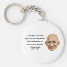 Gandhi Quote 6b Keychain