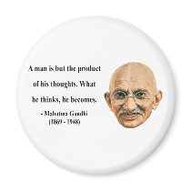 Gandhi Quote 8b magnets by brainburst Gandhi Quote 8b magnets
