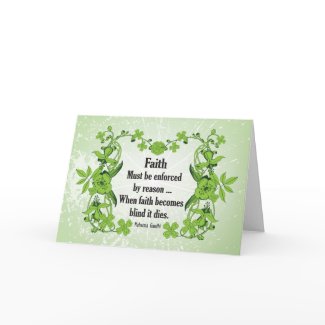 Gandhi Quote Faith... Must be enforced by reason card