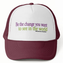Gandhi Quote hats by worldsfair Gandhi Quote hats