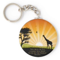 Gandhi Quote Keychain