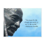 Gandhi quote postcard - You must be the change...
