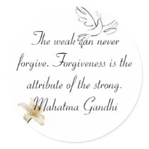 Gandhi Sticker of Forgiveness by xlauraluxuriousx Gandhi Sticker of Forgiveness