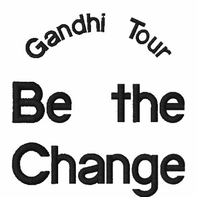 Gandhi Tour Be the Change Embroidered Shirt by GandhiTour