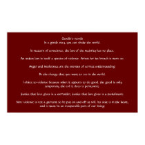 Gandhi's words on justice and compassion posters