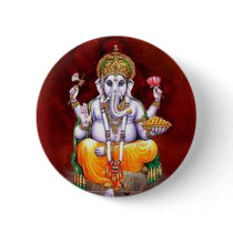 Ganesh and Spiritual Weapons Pinback Button