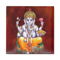 Ganesh and Spiritual Weapons Refrigerator Magnet