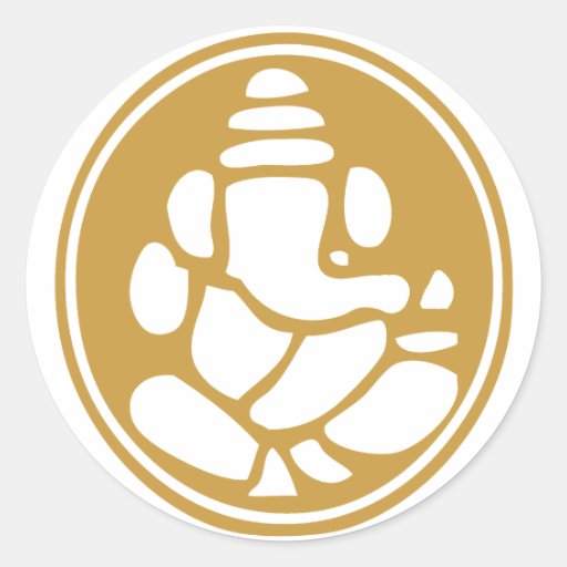 Ganesh Classic Round Sticker Zazzle