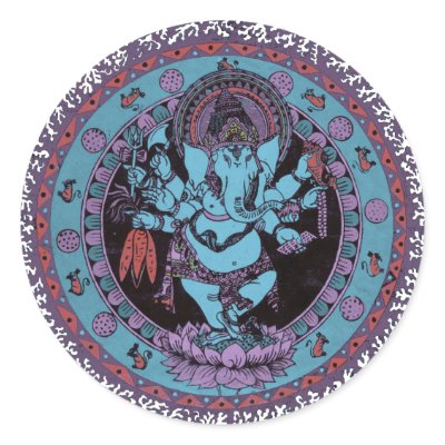 Ganesh Dancer Stickers by Jaenne