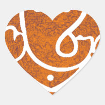 GANESH DE LA VIDA PEGATINA DE CORAZÓN