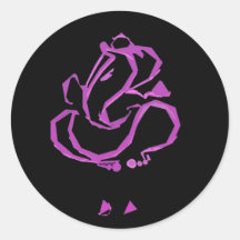 Ganesh Round Sticker