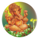 ganesh round stickers
