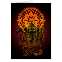 Ganesha 02 greeting cards