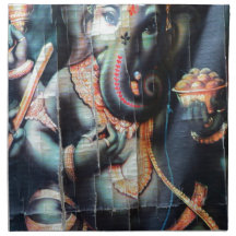 Ganesha elephant Hindu Success God Cloth Napkin