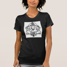 "GANESHA" Figure Destroyed Tee For Women