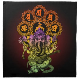 Ganesha Guitar 01 Cloth Napkin
