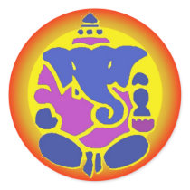 Ganesha Rainbow Mandala Sticker