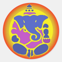 Ganesha Rainbow Mandala Sticker