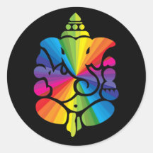 Ganesha Rainbow Sign Stickers