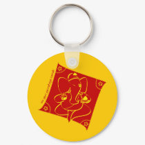 Ganesha Red Keychain