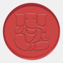Ganesha Sign Wax Seal Stickers