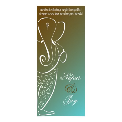 Ganesha Wedding Invite :: Mint Chocolate