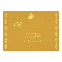 Ganesha Wedding RSVP Cards Custom Invite