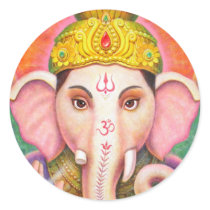 Ganesha's Blessings Round Stickers