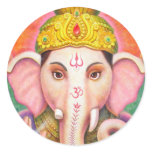 Ganesha's Blessings Round Stickers