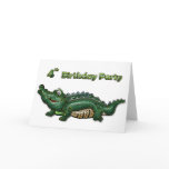Gang Green Gator 4th Birthday Cards