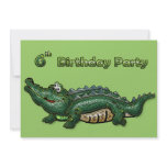Gang Green Gator 6th Birthday Announcements