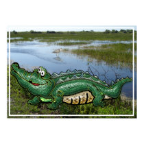 Gang Green Gator in the Glades posters by ElainePlesser Gang Green Gator in the Glades posters