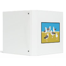 Gang of Seagulls at the Ocean Edge Binder