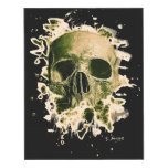 Gangs Skull - greenish Wood Print