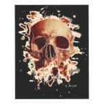 Gangs Skull - reddish Wood Wall Art