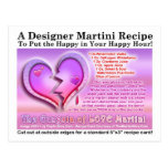 Gangsta of Love Valentines Day Martini Recipe Card Post Cards