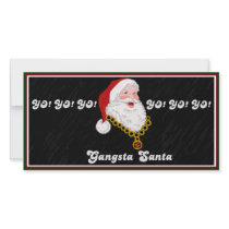 Gangsta Santa Photo Card photo cards by CreatureCreations Gangsta Santa Photo Card photo cards