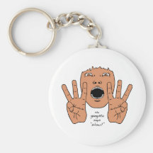 Gangsta Says Wow Keychain