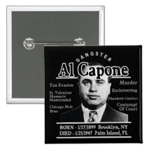 Gangster Al Capone Buttons