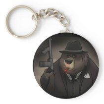 Gangster Bear Keychain