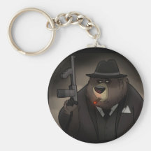 Gangster Bear Keychain